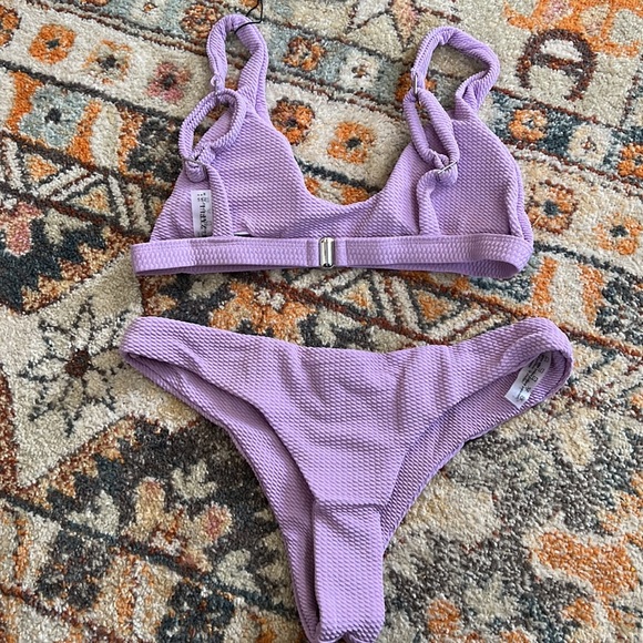 NWT Zaful Scoop Neck Lilac Two Piece Bikini - Picture 6 of 7